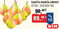 SANTA MARİA ARMUT KG fiyat ve kampanya bilgisi